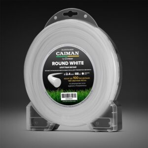 Профессиональная леска CAIMAN Round White by Unisaw круглая 2,4 мм, 88 м