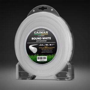 Профессиональная леска CAIMAN Round White by Unisaw круглая 3,0 мм, 56 м