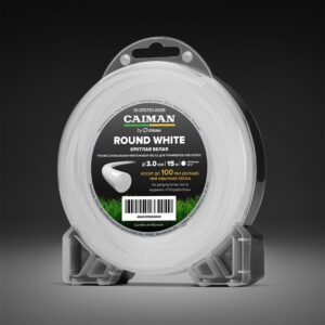 Профессиональная леска CAIMAN Round White by Unisaw круглая 3,0 мм, 15 м