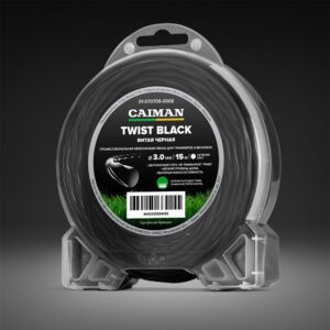 Профессиональная леска CAIMAN Twist Black спираль, круг 3,0 мм, 15 м (01-070705-0006)