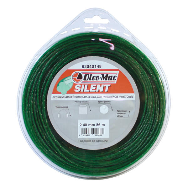 Леска 2.4мм 86м silent (блистер) Oleo-Mac Леска 2.4мм 86м silent (блистер) Oleo-Mac