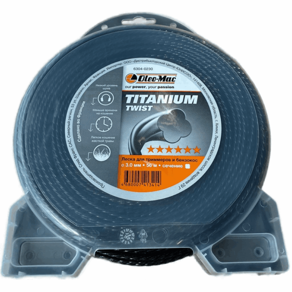 Леска 3.0мм 56м Black Titanium Twist Oleo-Mac Леска 3.0мм 56м Black Titanium Twist Oleo-Mac