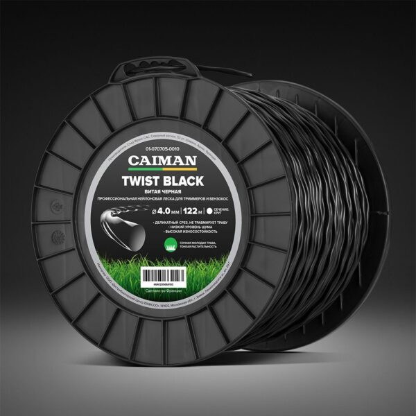 Профессиональная леска CAIMAN Twist Black спираль, круг 4,0 мм, 122 м (01-070705-0010)